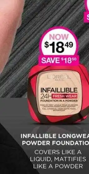 Priceline Infallible longwear powder foundation offer