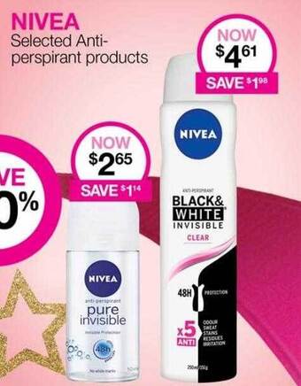 Priceline Nivea selected antiperspirant products offer