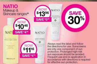 Priceline Natio makeup & skincare ranges offer
