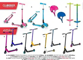 Sportspower Globber, flybar, grit lights scooter offer