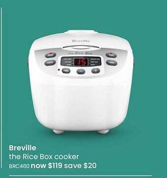 Myer Breville the rice box cooker offer