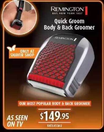 Shaver Shop Remington quick groom body & back groomer offer