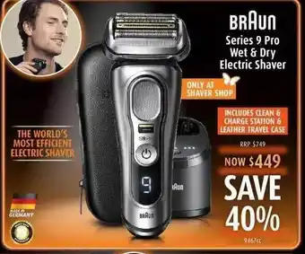Shaver Shop Braun series 9 pro wet & dry electric shaver offer