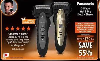 Panasonic 3 blade wet & dry electric shaver