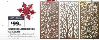 Stratco Rusted look steel screens offer