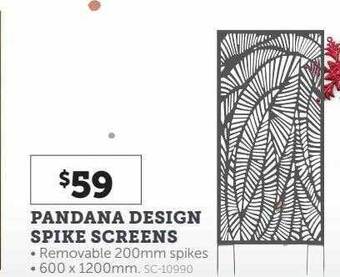 Stratco Pandana design spike screens offer