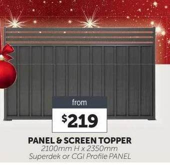 Stratco Panel & screen topper offer