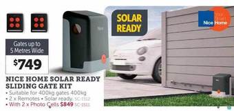 Stratco Nice home solar ready sliding gate kit offer