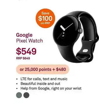 Telstra Google pixel watch offer