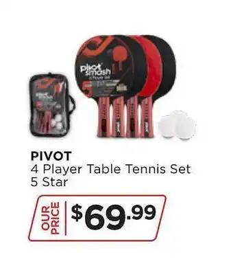 Pivot 4 player table tennis set 5 star