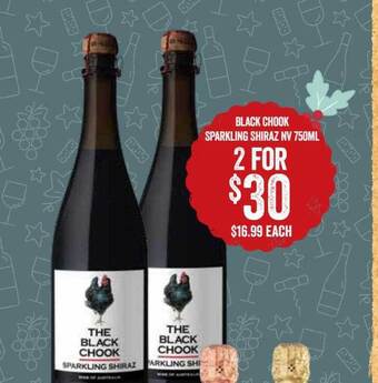 Spudshed Black chook sparkling shiraz nv offer