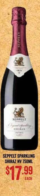 Spudshed Seppelt sparkling shiraz nv offer