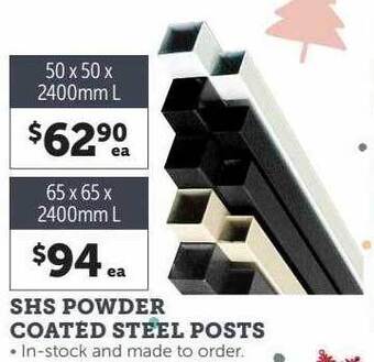 Shs powder coated steel posts
