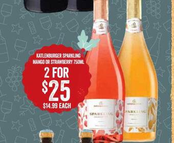 Spudshed Katlenburger sparkling mango or strawberry offer