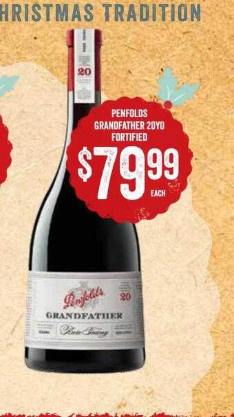 Spudshed Penfolds grandfather 20yo fortified offer
