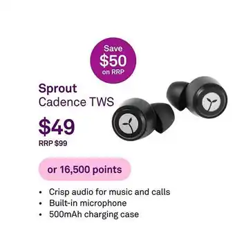 Telstra Sprout cadence tws offer