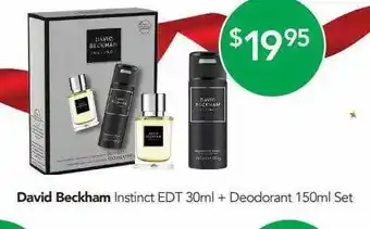 David beckham instinct edt + deodorant