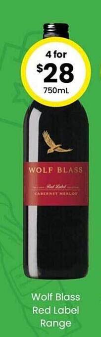 Wolf blass red label range