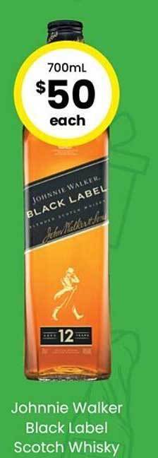 The Bottle O Johnnie walker black label scotch whisky offer