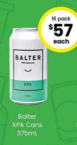Balter xpa cans