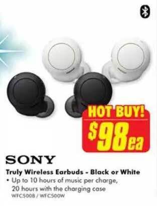 The Good Guys Sony truly wireless earbuds - black or white offer