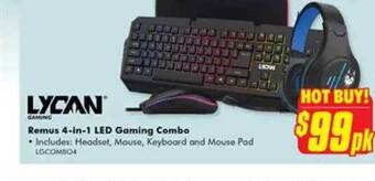 The Good Guys Lycan remus 4-in-1 led gaming combo offer