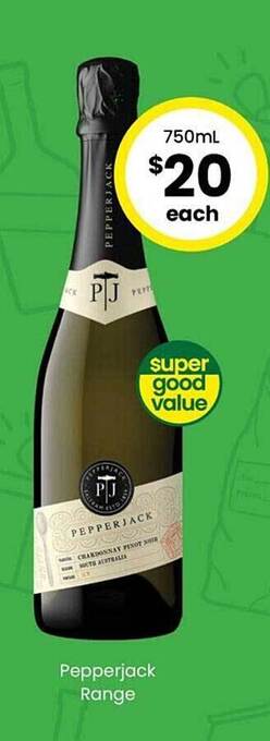 The Bottle O Pepperjack range offer