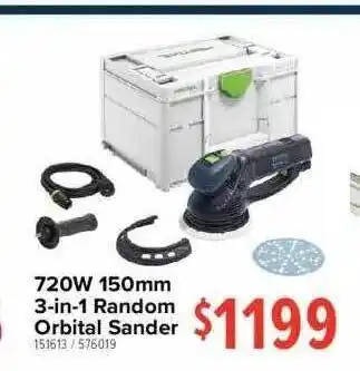 720w 3in1 random orbital sander