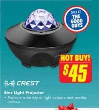 The Good Guys Crest star light projector offer