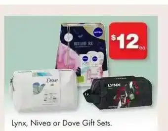 The Reject Shop Lynx nivea or dove gift sets. offer