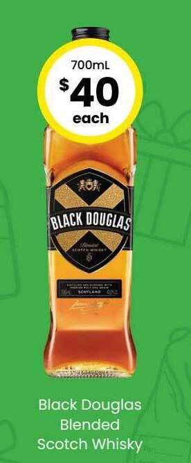 The Bottle O Black douglas blended scotch whisky offer