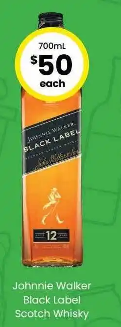 The Bottle O Johnnie walker black label scotch whisky offer