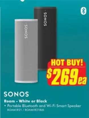 The Good Guys Sonos roam - white or black offer