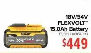 Total Tools Dewalt 18v or 54v flexvolt 15.0ah battery offer