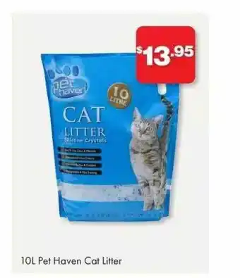 The Reject Shop 10l pet haven cat litter offer