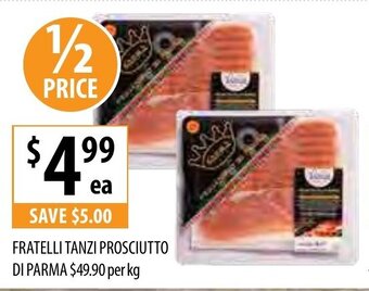 Supabarn Fratelli Tanzi Prosciutto Di Parma offer