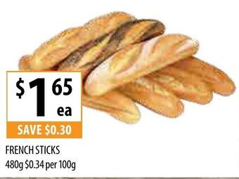 Supabarn French Sticks 480g offer