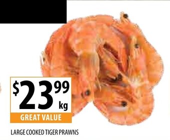 Supabarn Large Cooked Tiger Prawns offer