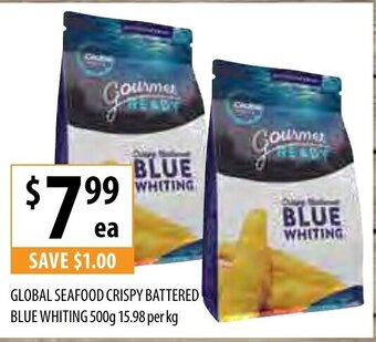 Supabarn Global Seafood Crispy Battered Blue Whiting 500g offer