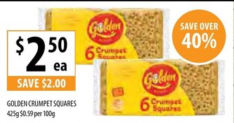 Supabarn Golden Crumpet Squares 425g offer