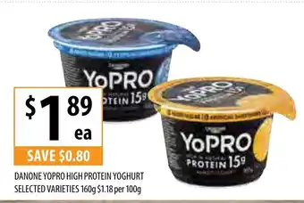 Danone Yopro High Protein Yoghurt 160g
