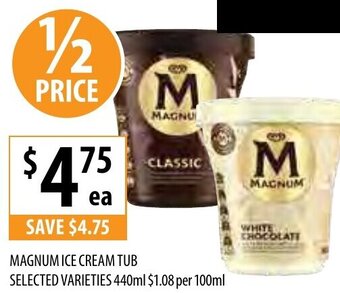 Supabarn Magnum Ice Cream Tub offer