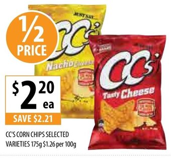 Supabarn CC's Corn Chips 175g offer