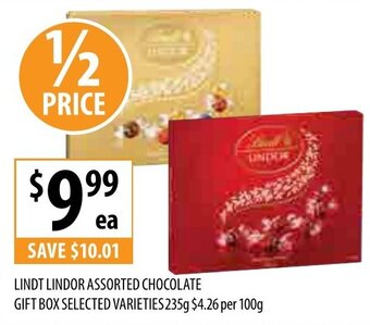 Supabarn Lindt Lindor Assorted Chocolate Gift Box 235g offer