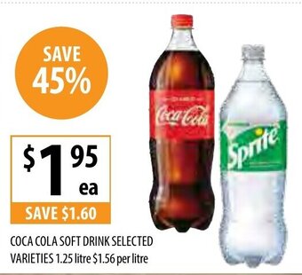 Supabarn Coca Cola Soft Drink 1.25 Litre offer