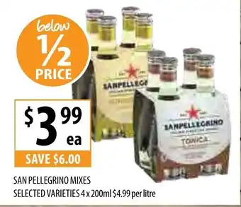 Supabarn San Pellegrino Mixes 4x200ml offer