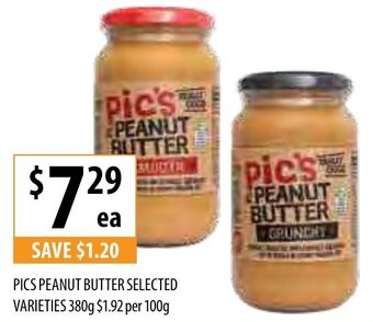 Supabarn Pics Peanut Butter 380g offer