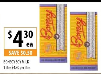 Supabarn Bonsoy Soy Milk 1 Litre offer