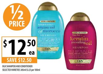 Supabarn OGX Shampoo and Conditioner 385ml offer