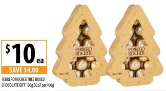 Supabarn Ferrero Rocher Tree Boxed Chocolate Gift 150g offer